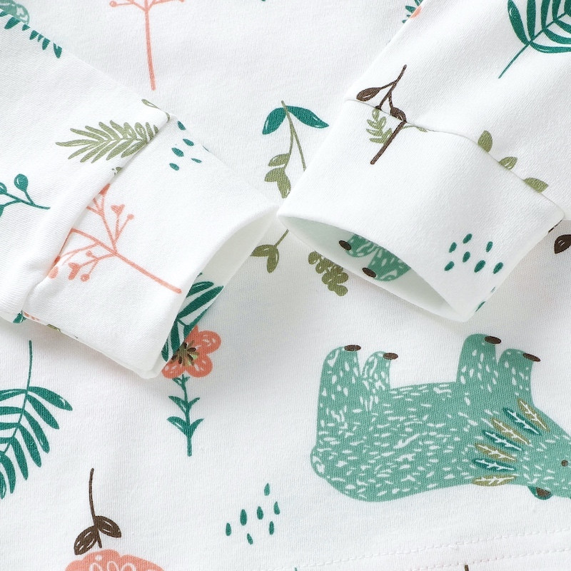 Pajama Set 2Y-7Y Organic Cotton O-neck Super Soft And Breathable Bear HY6004-8